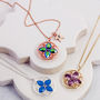 Four Petal Flower Necklace, thumbnail 9 of 12
