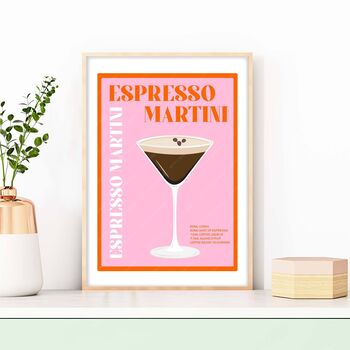 Cocktail Print Set With Espresso Martini, 5 of 5