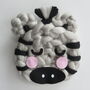 Zebra Head Chunky Knit Wall Hanging, thumbnail 3 of 5