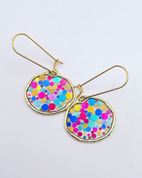 Super Sparkly Disco Earrings Small Hand Made, 2 of 9