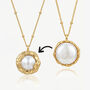 Reversible Baroque Pearl Necklace With Bobble Chain In 18k Gold Or Silver, thumbnail 2 of 6
