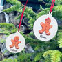 Personalised Gingerbread Wooden Baubles, thumbnail 1 of 4