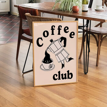 Coffee Club Print In Cream, 3 of 3
