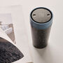 Circular Leakproof Lockable Reusable Cup 12oz Grey Blue, thumbnail 3 of 8