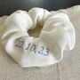 Personalised Ivory Crepe Scrunchie, thumbnail 2 of 4