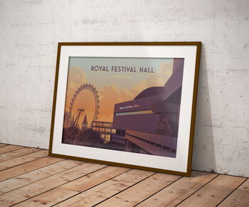 Royal Festival Hall London Travel Poster Art Print, 5 of 8