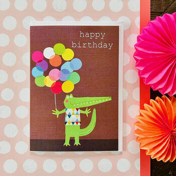 Crocodile Happy Birthday Card, 3 of 4