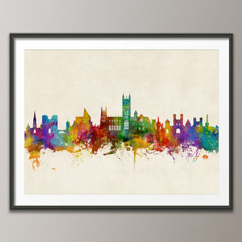 Canterbury Skyline Cityscape Art Print, 4 of 8