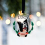 Puppy Dogs 1st Christmas Personalised Photo Decoration, thumbnail 4 of 6