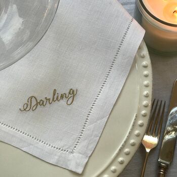 Embroidered Napkin, 3 of 9