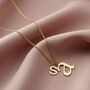 Mummy And Baby Letter Initial Necklace, thumbnail 2 of 7