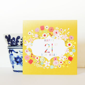 Floral 21st Birthday Card, 4 of 4