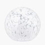 Speckled White Glass Spherical Table Lamp, thumbnail 2 of 6