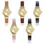 Ascot Ladies Petite Leather Watch With Free Engraving, thumbnail 7 of 12