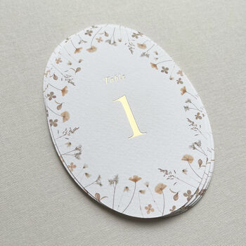 Lilla Floral Oval Table Numbers, 2 of 4