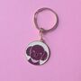 Poodle Enamel Keyring, thumbnail 1 of 2