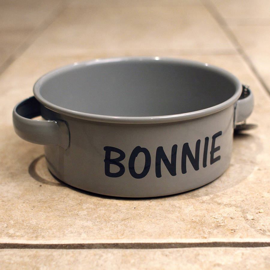 Enamel Personalised Dog Bowl By Jonny's Sister | notonthehighstreet.com