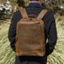 Zip Open Genuine Leather Backpack, thumbnail 3 of 5