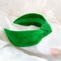 Green Velvet Knot Headband, thumbnail 4 of 6