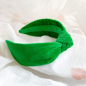 Green Velvet Knot Headband, 4 of 6