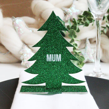 Personalised Christmas Tree Personalised Place Setting, 8 of 9