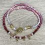 Red Ombre Pearl And Semi Precious Love Necklace, thumbnail 1 of 5