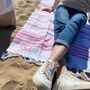 Personalised Embroidered Stripe Beach Towel, thumbnail 2 of 4