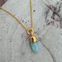 The 'En Pointe' Amazonite Gold Plated Necklace, thumbnail 1 of 6