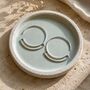 Geometric Sterling Silver Round Wire Hoop Earrings, thumbnail 2 of 5