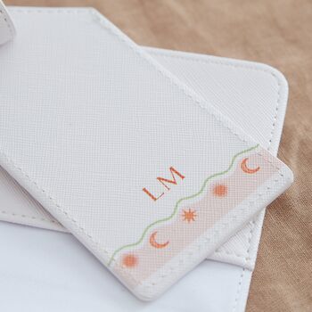 Personalised Zodiac Passport Cover And Luggage Tag In White, 4 of 5