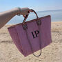 Personalised Dusky Pink Large Chain Initial Tote Bag, thumbnail 1 of 4