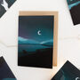 Highland Cow And Scottish Loch With Moon, thumbnail 1 of 3
