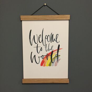 Welcome To The World Brush Lettered Print, 4 of 5