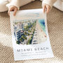 City Landmark Poster For Miami Beach Florida, thumbnail 4 of 7