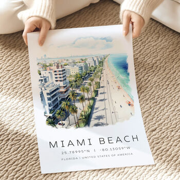 City Landmark Poster For Miami Beach Florida, 4 of 7