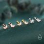 Sterling Silver White Opal Marquise Cluster Earrings, thumbnail 7 of 12