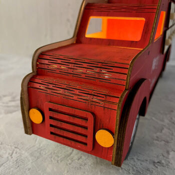 Wooden Truck Advent Calendar With LED Lights, 7 of 10