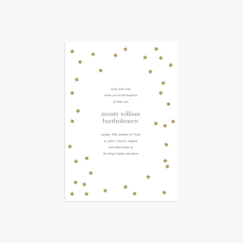 Image of 20 Star Arrival Christening Invitations