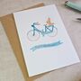 Blue Bicycle Happy Birthday Card, thumbnail 2 of 6