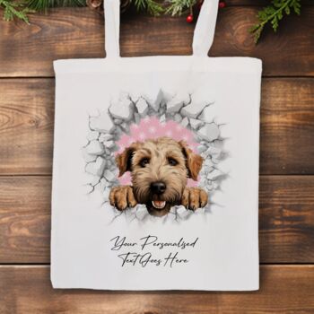 Personalised Christmas Soft Coated Wheaten Terrier Break Through, 7 of 10