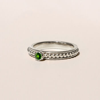 Lalita Chrome Diopside Sterling Silver Spinning Ring, 6 of 9