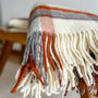 Pure Wool Blanket – Rust/ Grey, thumbnail 3 of 5