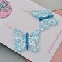 Butterfly Glitter Resin Earrings / Woodland Jewellery / Nature Lover Statement Gift, thumbnail 3 of 7