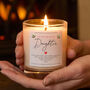 Personalised Amazing Daughter Christmas Scented Candle, thumbnail 1 of 9