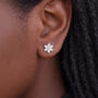 Sterling Silver And Gold Daffodil Stud Earrings – 6mm, thumbnail 3 of 9