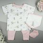 Bobtail Bunny Pink New Baby Gift Hamper, thumbnail 2 of 6