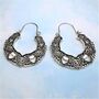 Silver Plated Large Gypsy Style Earrings, thumbnail 1 of 8