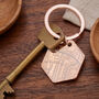 Personalised Street Map Hexagon Keyring, thumbnail 4 of 12