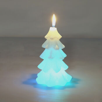 G Decor Gift Christmas Tree Multi LED Scented Candle, 2 of 7