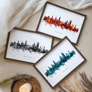 Aberdeen Cityscape Skyline Print, 9 of 12